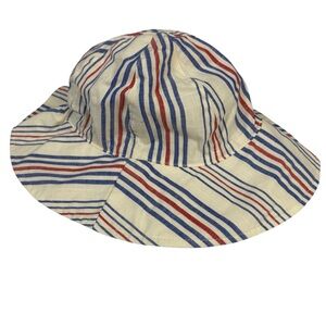 Toddler Boys' Patriotic Striped Sun Bucket Hat – Red, White & Blue – Size 12–24M